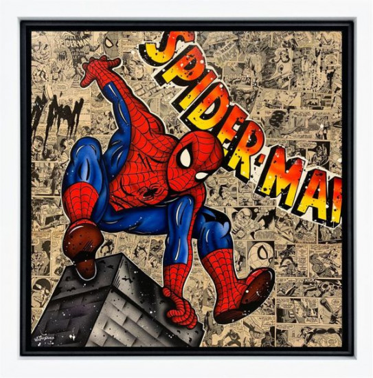 Spiderman - Original - White Framed Spiderman - Original - White Framed
