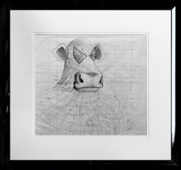 Spidermoo - Original Sketch - Black Framed
