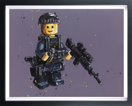 Stand By (Lego) - Canvas - Artist Proof Black Framed - Framed Box Canvas
