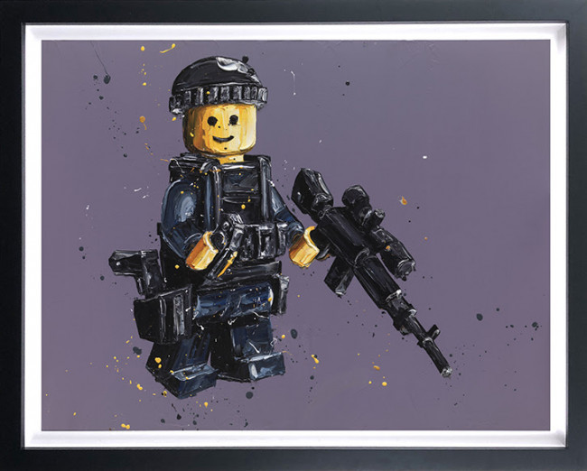 Stand By (Lego) - Canvas - Black Framed