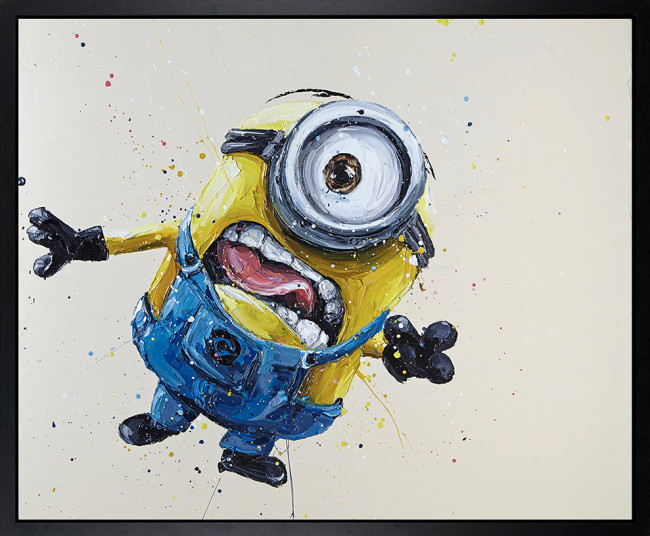 Stuart The Minion - Canvas - Black Framed