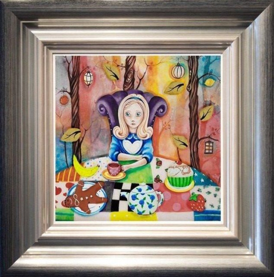 Study Of Alice At The Mad Hatters Tea-party - Framed Study Of Alice At The Mad Hatters Tea-party - Framed