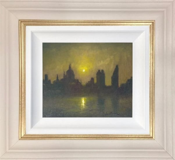 Sunrise Over The City - Original - Cream Framed Sunrise Over The City - Original - Cream Framed
