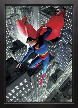 Superman Twentieth Century - Standard Canvas - Black Framed - Framed Box Canvas