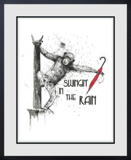 Swinging In The Rain - Black Framed