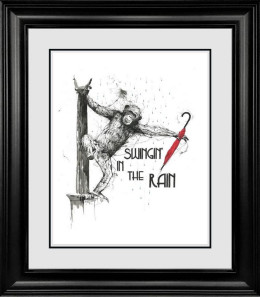 Swinging In The Rain - Original - Black Framed