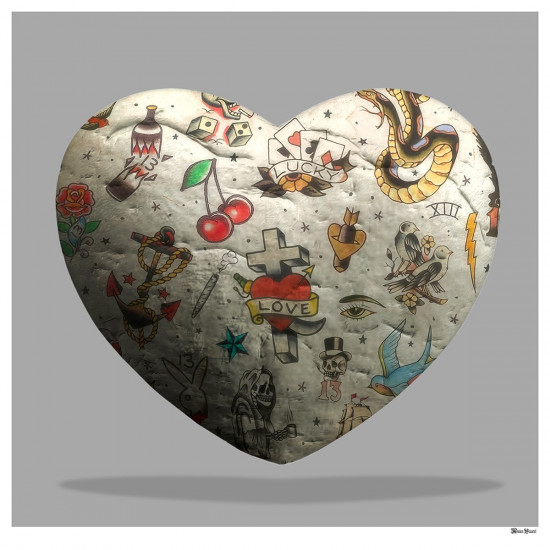 Tattoo Heart (Grey Background) - Small Tattoo Heart (Grey Background) - Small