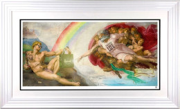 Temptation Of God By Dave (From Brighton) - White Framed