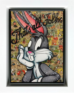 That's All Folks - Original - White Framed