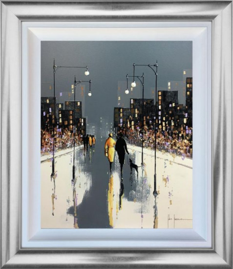 The Brisk Walk Home - Original - Silver Framed