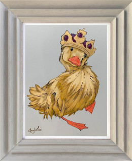 The Duck And Crown - Original - Light Grey Framed