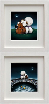 The Great Outdoors & Watching The World Go By (Set Of 2) - White Framed