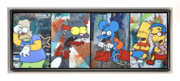 The Itchy And Scratchy Show - Original - White Framed