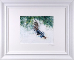 The Joy Of Nature - Original - White Framed