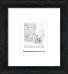 The Last Balloon - Sketch - Black-Grey Framed