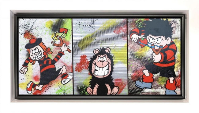 The Menace - Original - White Framed