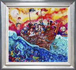 The Pirate Ship - Peter Pan - Framed