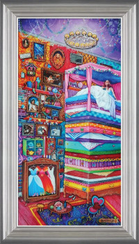 The Princess And The Pea - Silver-Blue Framed