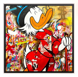 The Richest Duck In The World - White Framed