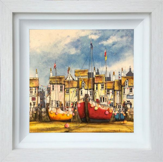 The Ship - Original - White Framed The Ship - Original - White Framed