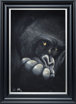 The Thinker - Canvas - Black Framed