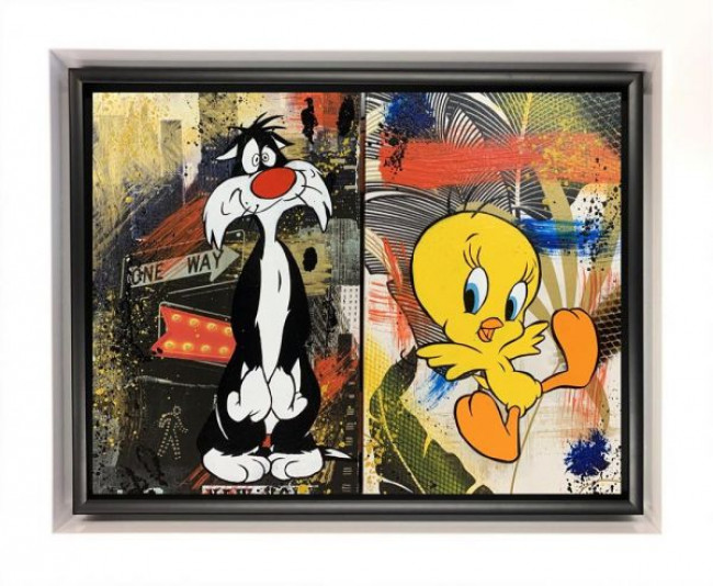The Unexpected Pest - Original - White Framed The Unexpected Pest - Original - White Framed