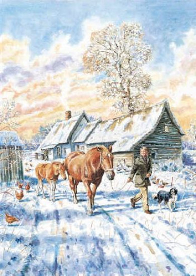 The Winter Foal, Scotts Farm, Pebmarsh - Original - Framed