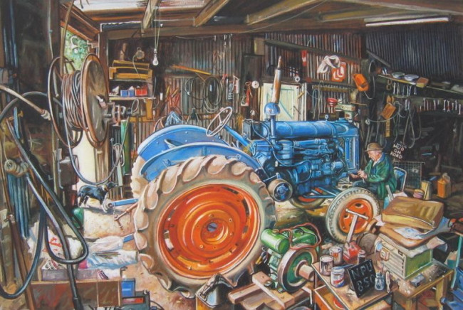 The Workshop (Fordson E27N, P6 Engine) - Canvas