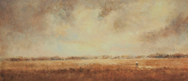 Three Figures In A Field - Print only Three Figures In A Field - Print only