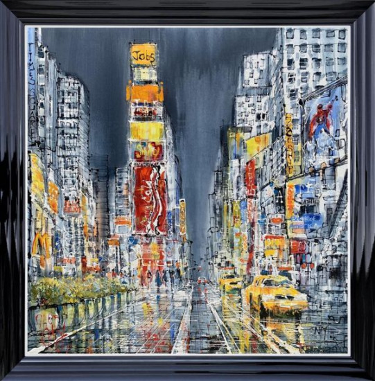 Times Square Rush Hour - Limited Edition - Black Framed