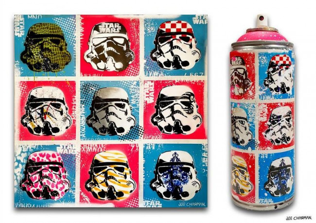 Too Many Troopers - Original - White Framed Too Many Troopers - Original - White Framed