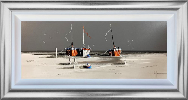 Trio Ashore - Original - Silver Framed