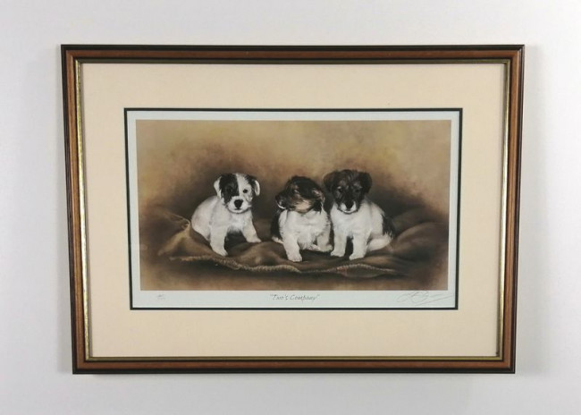 Two's Company - Brown framed - Framed