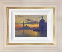 Venice Lights - Original - Cream Framed