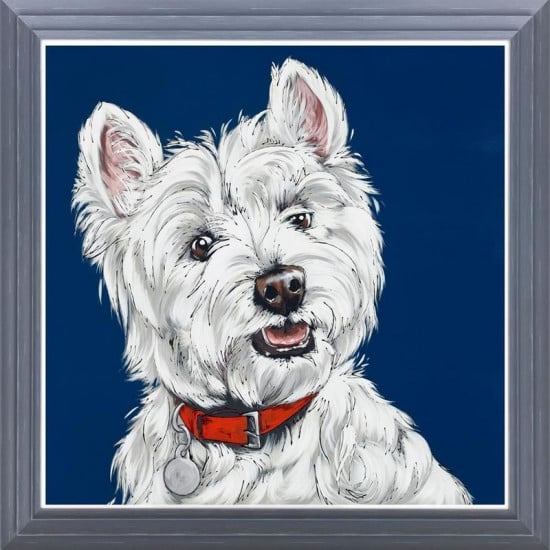 Westie Bestie - Original - Dark Grey Framed Westie Bestie - Original - Dark Grey Framed