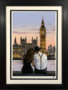 Westminster Sunset - Artist Proof Black Framed