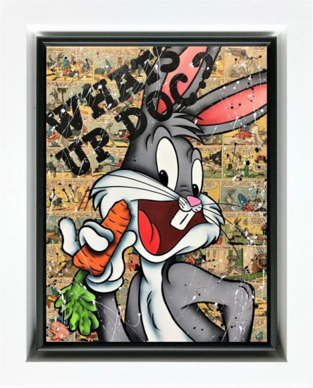 What's Up Doc - Original - White Framed