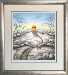 When Snow Falls, Nature Listens - On Paper - Framed