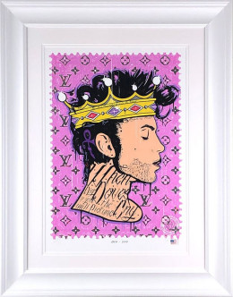 Where Doves Cry - Prince - White Framed