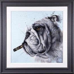Winston Cigar - Artist Proof Black-Grey Framed