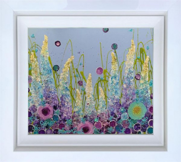 You Make Me Smile - Original - White Framed You Make Me Smile - Original - White Framed
