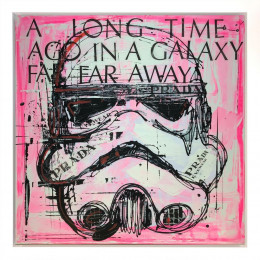 A Galaxy Far far Away - Original - White Framed