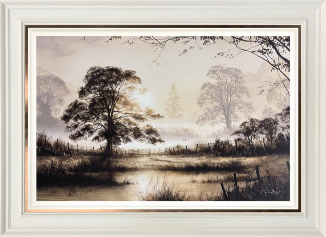 A New Day - Original - White Framed