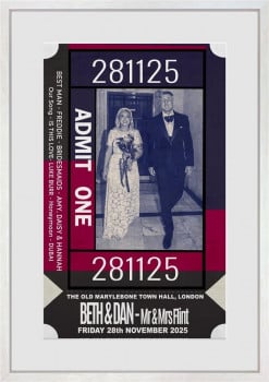 Admit One - Create Your Own Love Story - Limited Edition - Framed Admit One - Create Your Own Love Story - Limited Edition - Framed