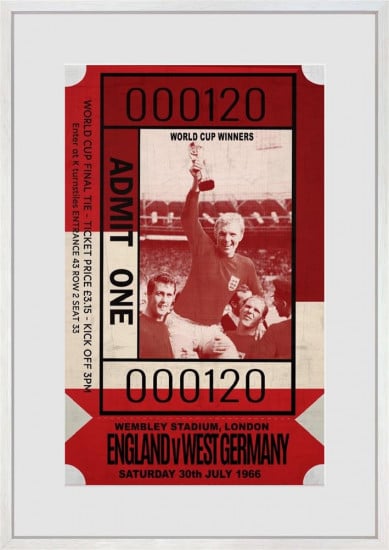 Admit One - World Cup Winners - Limited Edition - White Framed