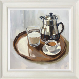 Afternoon Tea - Original - White Framed