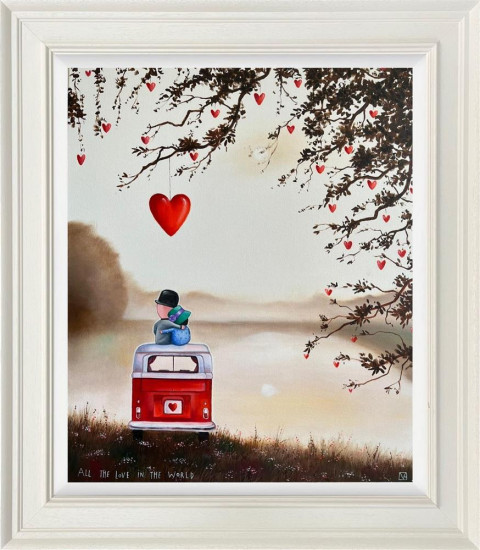 All The Love In The World - Original - White Framed All The Love In The World - Original - White Framed