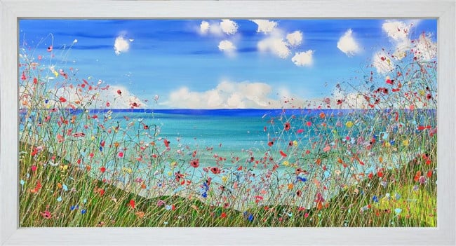 And The Sky Was So Blue - Original - Framed And The Sky Was So Blue - Original - Framed