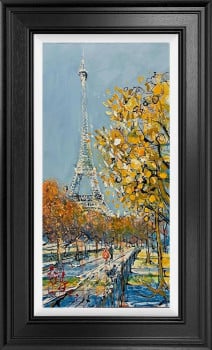 Autumn Petals In Paris - Original - Framed Autumn Petals In Paris - Original - Framed