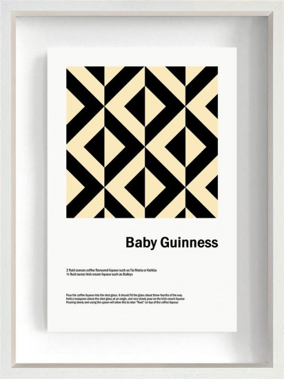 Baby Guinness - Limited Edition - White Framed Baby Guinness - Limited Edition - White Framed